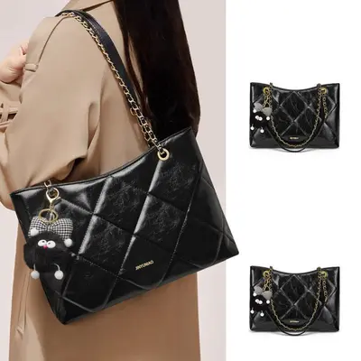 Women's Bag 2025, Quilted Chain Strap Tote Bag - 4