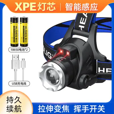 T6 Telescopic Zoom USB Rechargeable LED Headlamp, Long Runtime, for Fishing and Camping - 9