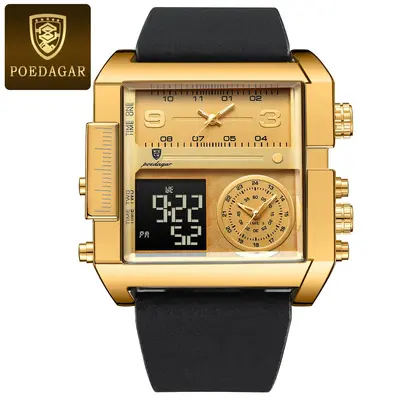POEDAGAR 997 Herren-Digitaluhr Doppeldisplay - 8