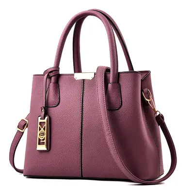 Women's Simple PU Leather Handbag, Single-Shoulder Crossbody, Large Capacity - 3