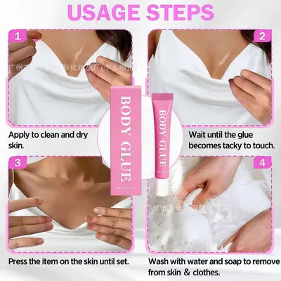 Uluslararası BODY GLUE Elbise Etek Kaydırmaz Kaymaz Doğal Uyum Hareket Etmez Vücut Tutkal