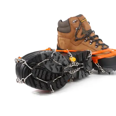 8-Tooth Ice Grippers Anti-Slip Shoe Covers for Outdoor and Mountaineering