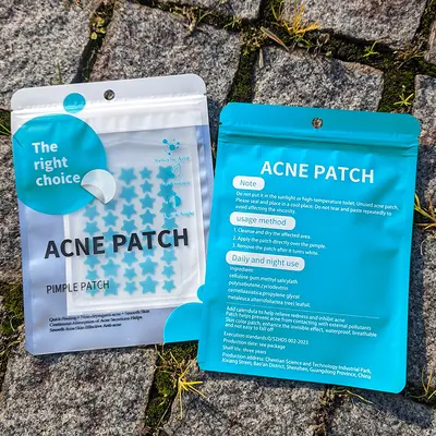 Sternförmige Akne-Patches 36er bunt make-up-freundlich
