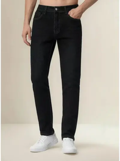 Women's High-Waist Ripped Straight Jeans with Multiple Pockets - 8