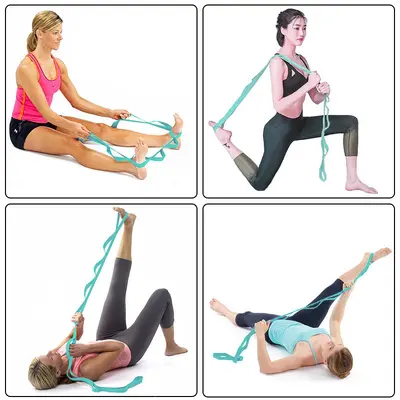 Yoga esnetme bandı, omuz açma çok halkalı fitness bandı