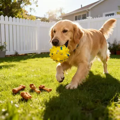 High-Bounce Dog Ball, Chew-Resistant Molar Toy - 4