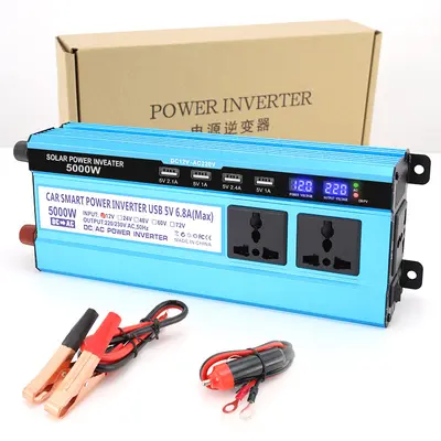 Car Inverter 12V/24V to 220V, Multifunctional Car Socket Charger - 6