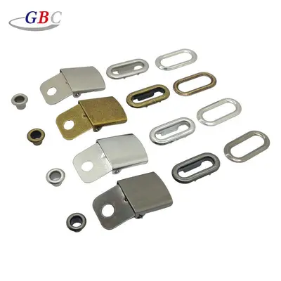 Stainless Steel Oval Eyelet 4-Piece Baseball Cap/Duck Bill Cap Adjustment Buckle Wholesale