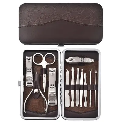 Set aus 12 Edelstahl-Nagelscheren, komplettes Maniküre- und Pediküre-Werkzeugset, Beauty-Set mit Nagelscheren und Nagelschereset - 7