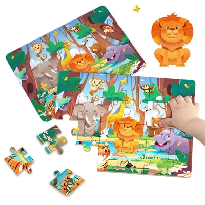 Paper Puzzles for Children Aged 3-6, Animals and Dinosaurs, Educational - 7