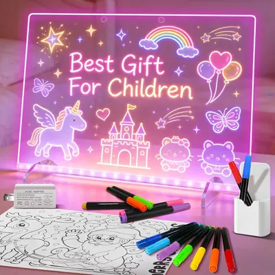 LED Işıklı Çocuk Resim Tahtası, DIY Reklam Panosu