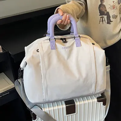 Large Capacity Lightweight Travel Bag Tote Shoulder Bag Yoga Fitness Bag Portable Expandable Storage Luggage Bag - 7