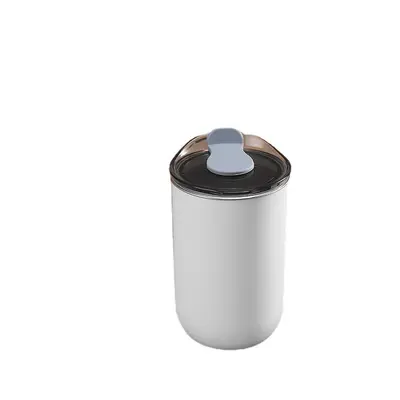 Kapaklı yeni moda internet ünlü kahve fincanı, içi çelik, dışarıda plastik, mini küçük kapasiteli pipetli bardak, ev tipi basit gargara saklama kabı. - 6