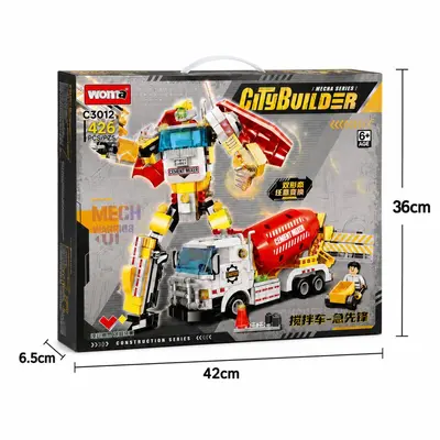 Pull-Back Building Block Off-Road Sports Car Assembly Model for Boys, Gift Box - 6