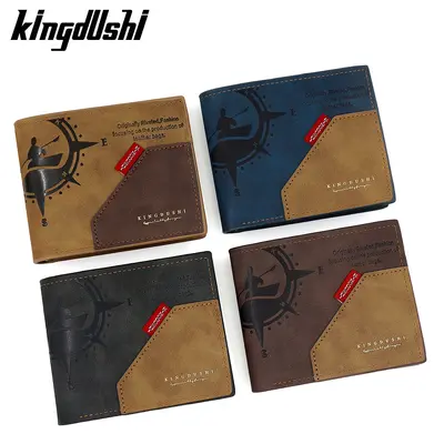 Men's Short Wallet, Retro Style, Multi-Card Slots, Zipper Coin Pocket - 2