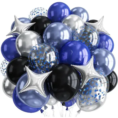 Amazon New Style Printed Balloons Metal Star Balloons Pearl Balloons Birthday Decoration Balloon Set