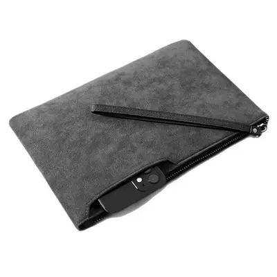 Echtleder-Herren-Clutch im Umschlagdesign, klein - 6