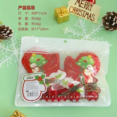 Noel kedi nanesi eldiven oyuncağı, peluş, diş kaşıma - 8