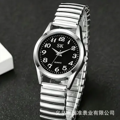 SK Quarz-Armbanduhr digitale Anzeige Edelstahl wasserdicht - 10