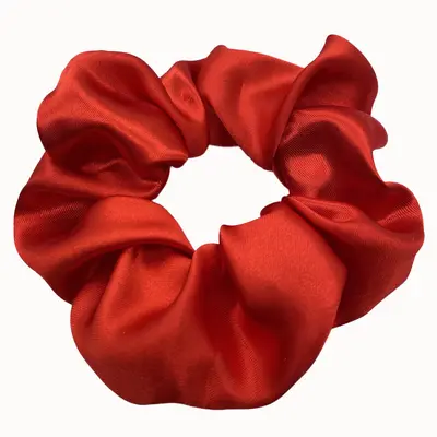 Mittelgroße Satin-Haargummis, einfarbig, Damen-Sport-Scrunchies