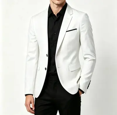 Men's Double-Breasted Suit Jacket, Lightweight, Wrinkle-Free, Crease-Resistant - 6