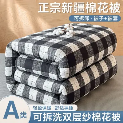 Class A Handmade Xinjiang Cotton Quilt, Single Size - 11