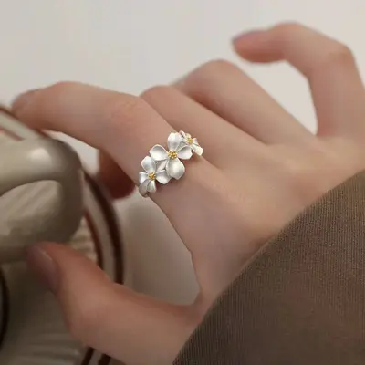 Gardenia Flower Ring for Women - 4