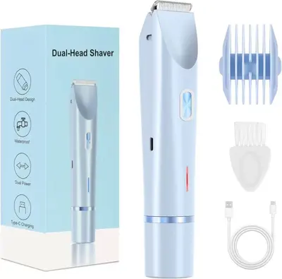 Women's Electric Shaver and Epilator, Dual-Head, for Body and Intimate Areas - 9