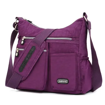 Women's Waterproof Nylon Crossbody Shoulder Bag Floral Pattern - 6