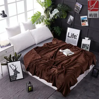 Coral Fleece Blanket, Four-Season, Single Thin Style
