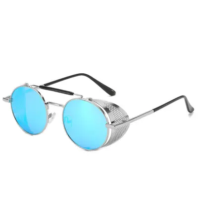 Steampunk Round Mesh-Style Sunglasses for Men and Women - 5