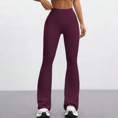 Women's Long Yoga Leggings, Seamless Look, High-Waist, Quick-Dry - 12