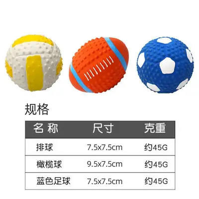Durable Dog Chew Ball Toy with Squeaker - 7