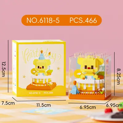 LEGO Compatible Birthday Cake Building Blocks, Children's Educational Toy - 9