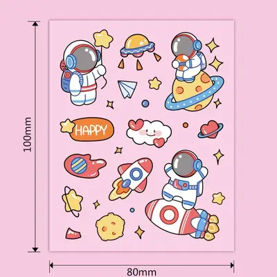 200 Adet Sevimli Karikatür El Defteri Sticker Seti, Su Geçirmez - 8