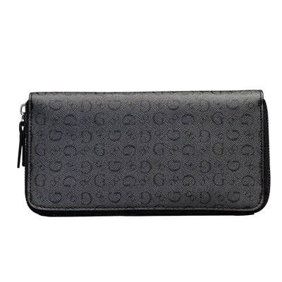 Men's Plaid Long Wallet with Card Slots - 5