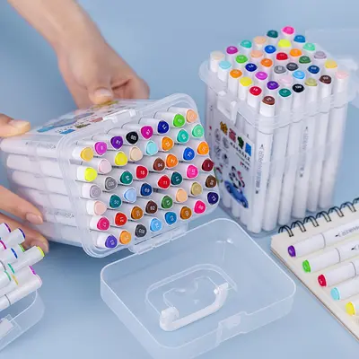 Doppelseitiger Marker-Stift-Set 12 Farben waschbar