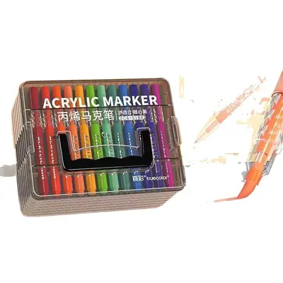 Acrylic marker pen set, soft tip, washable, art paint