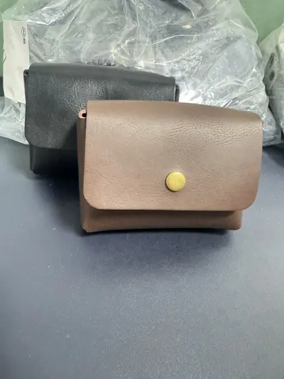 Herren-Gürteltasche, querformatig, retro, Fächer für Karten und Scheine - 6