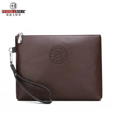 Men's Clutch Bag in PU Leather with Large Capacity Wallet Compartment - 11