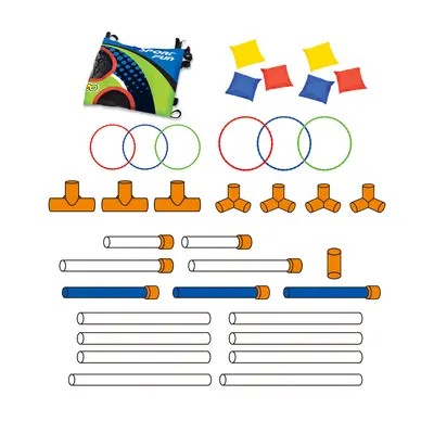 2-in-1 Bohnensäckchen-Ringwurfspiel für Kinder