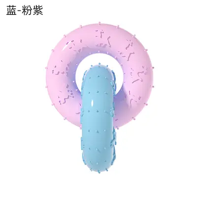 Double Ring Dog Rope Toy, Bite-Resistant, TPR - 12