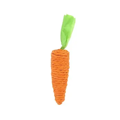Carrot Cat Toy with Paper Rope, Teaser Wand for Teeth and Claw Grinding - 8