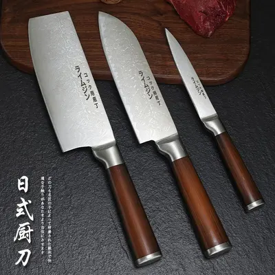 Japanese stainless steel kitchen knife set, 5 pieces