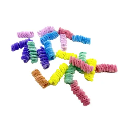 Macaron-Colored Plush Spring Cat Teaser Toy - 6