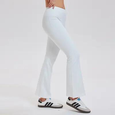 Lycra Yoga Pants, High Waist, Hip Lifting, Wide Leg - 8
