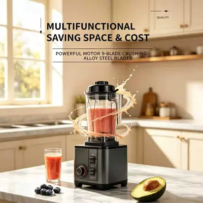 Hochleistungs-Standmixer, großvolumige Küchenmaschine, Kaffeemühle - 3
