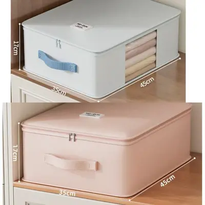 Clear Clothes Storage Bag Set, 4 Pieces, Large Capacity - 9