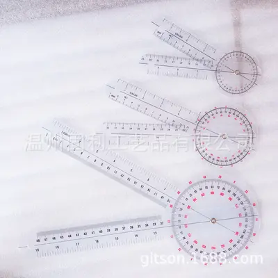 Transparent Orthopedic Angle Ruler Set with 6, 8 and 12 Inch Finger Rulers