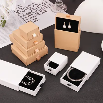 High-end mücevher kutusu mücevher kutusu ambalaj kutusu yüzük küpe kolye mücevher kutusu takı bilezik hediye çekmece kutusu